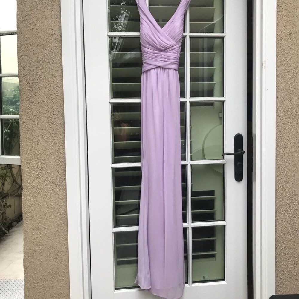 David’s bridal brides maid dress in iris